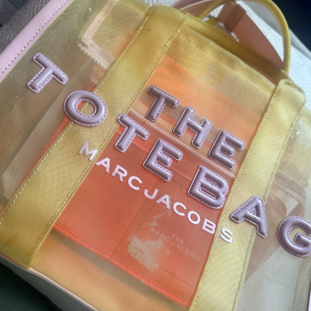 Marc Jacobs Vibrant Yellow and Pink Gradient Tote